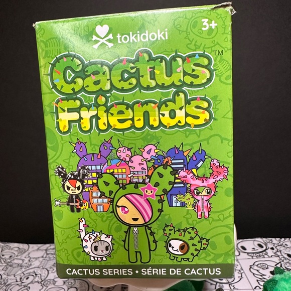 Tokidoki Green Cactus Plush Bag Charm/Key Chain - Picture 5 of 12